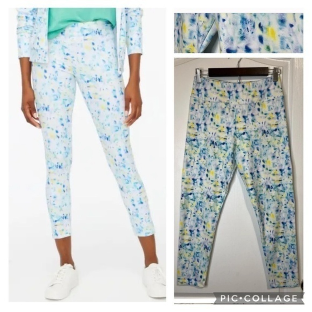 J.Crew Cropped Stretch Pull On Splatter Paint Leggings Size M
